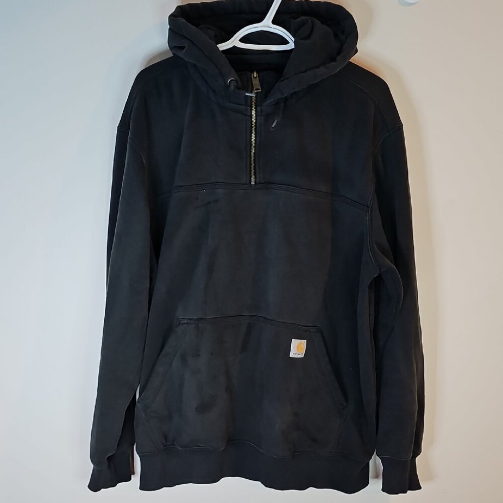 Carhartt XL Faded Black Rain Defender Half Zip Hoodie